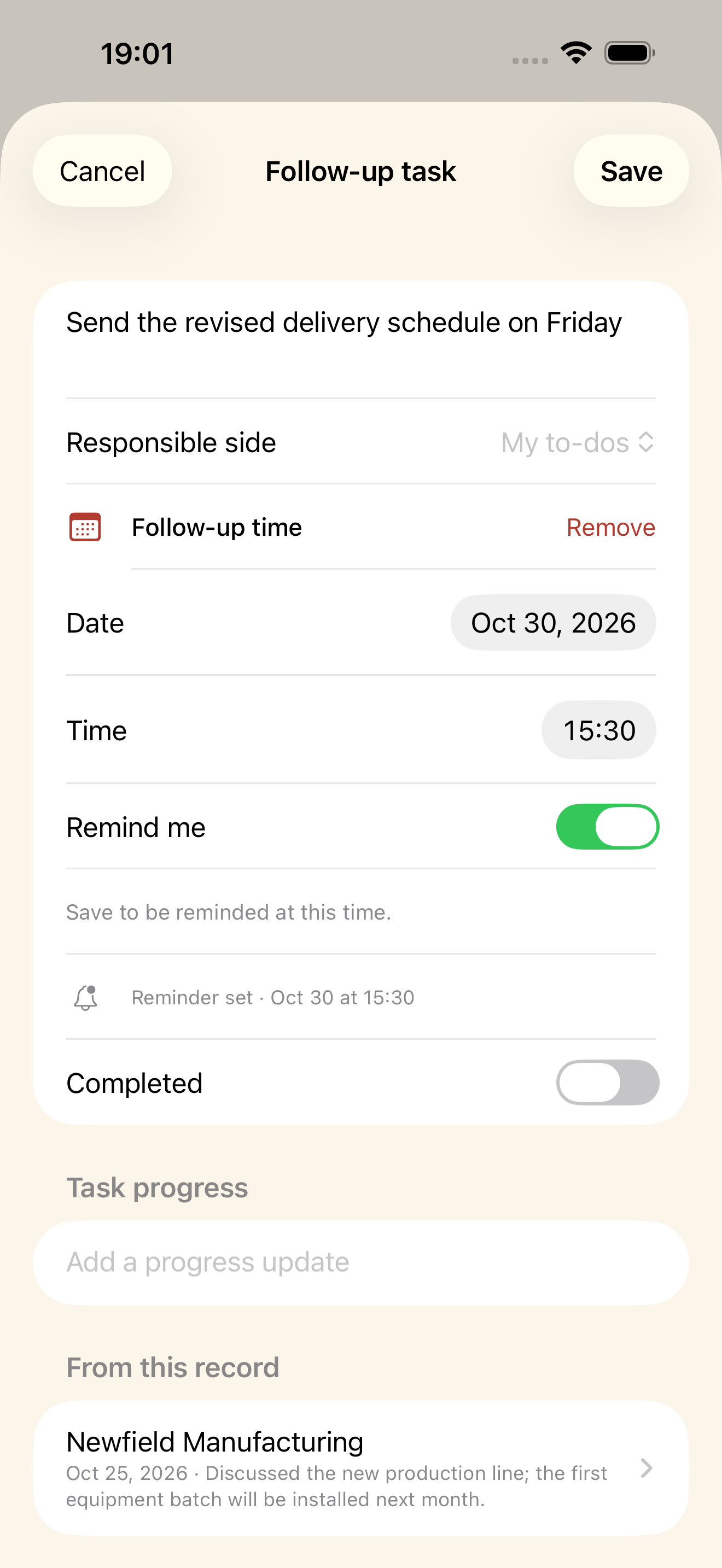 VisitLine 0.2.3 · Actual app screens with fictional example data