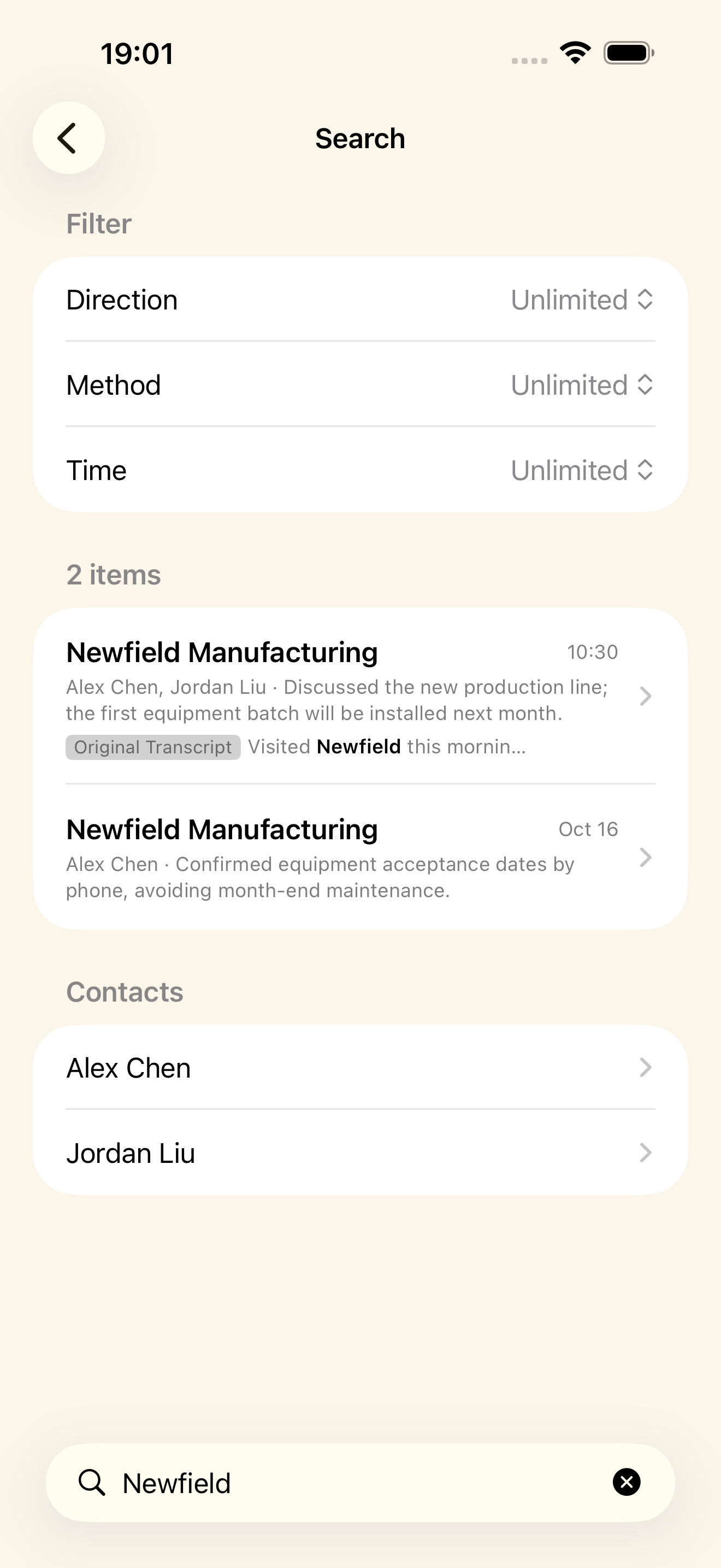 VisitLine 0.2.3 · Actual app screens with fictional example data
